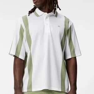 J. Lindeberg Martin Polo Golf Shirt In Oil Green Size Large NWT